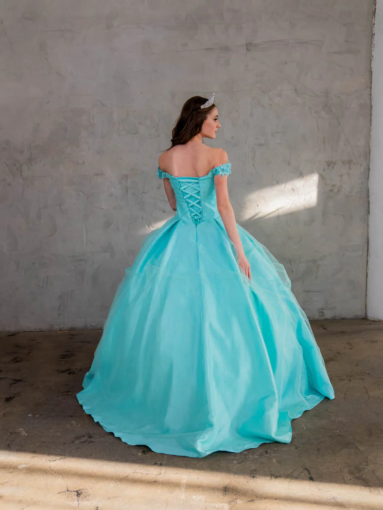 3D Floral Embroidered Quinceanera Dress Off Shoulder Ball Gown by Calla WB21551 - Image 19