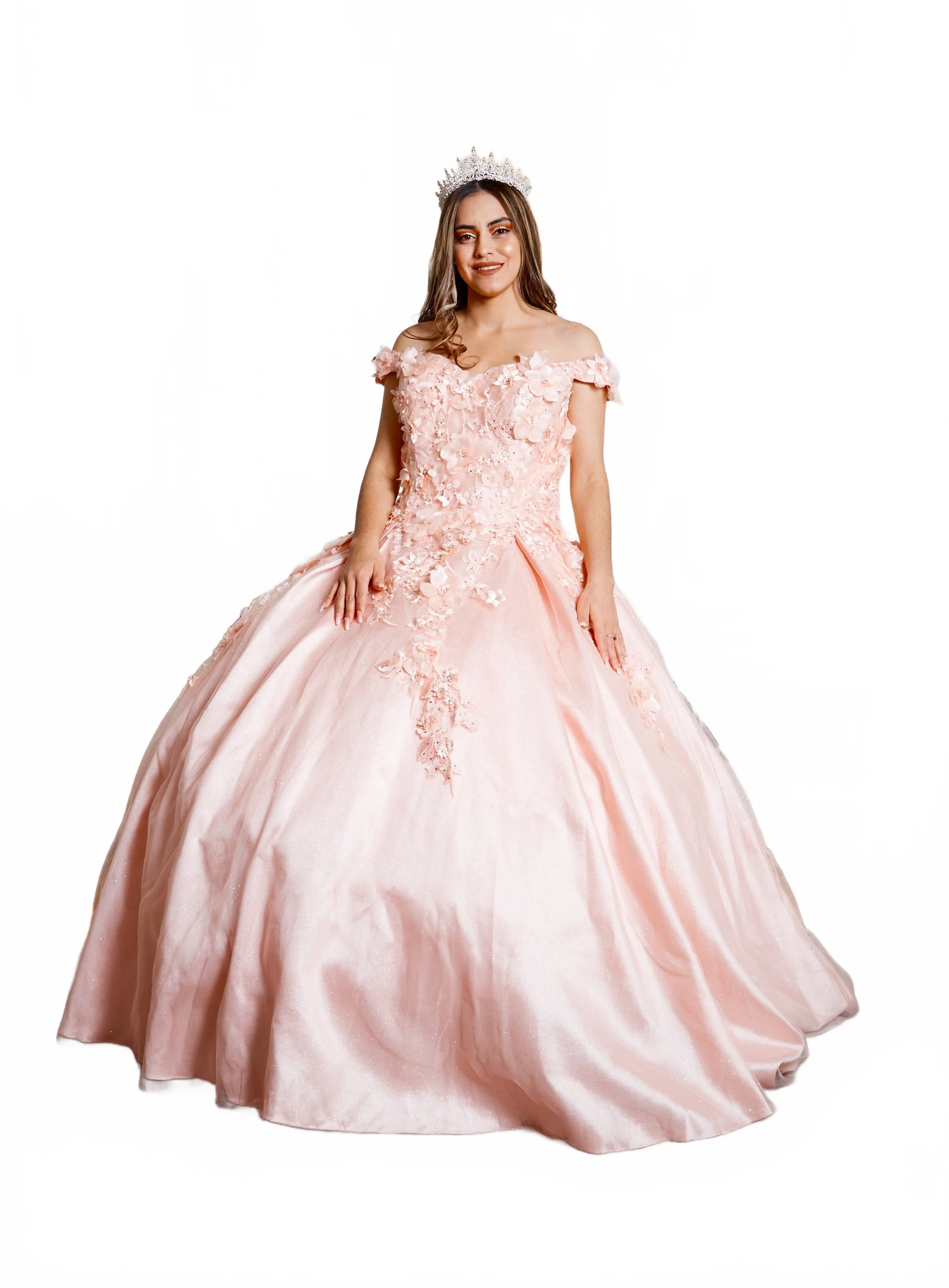 3D Floral Embroidered Quinceanera Dress Off Shoulder Ball Gown by Calla WB21551 - Image 21