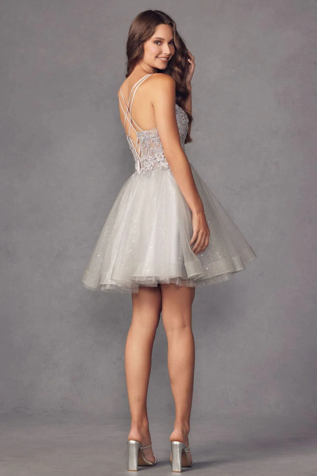 Silver Bridesmaid Dresses-Inexpensive Juliet 883 A-line Cocktail - Image 2