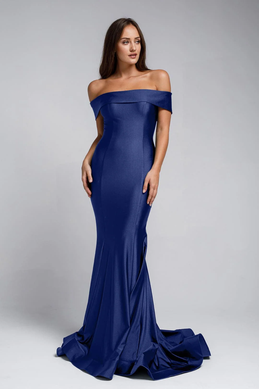 Amelia Couture 373 Off Shoulder Bodycon Mermaid Prom Evening Gown - Image 6