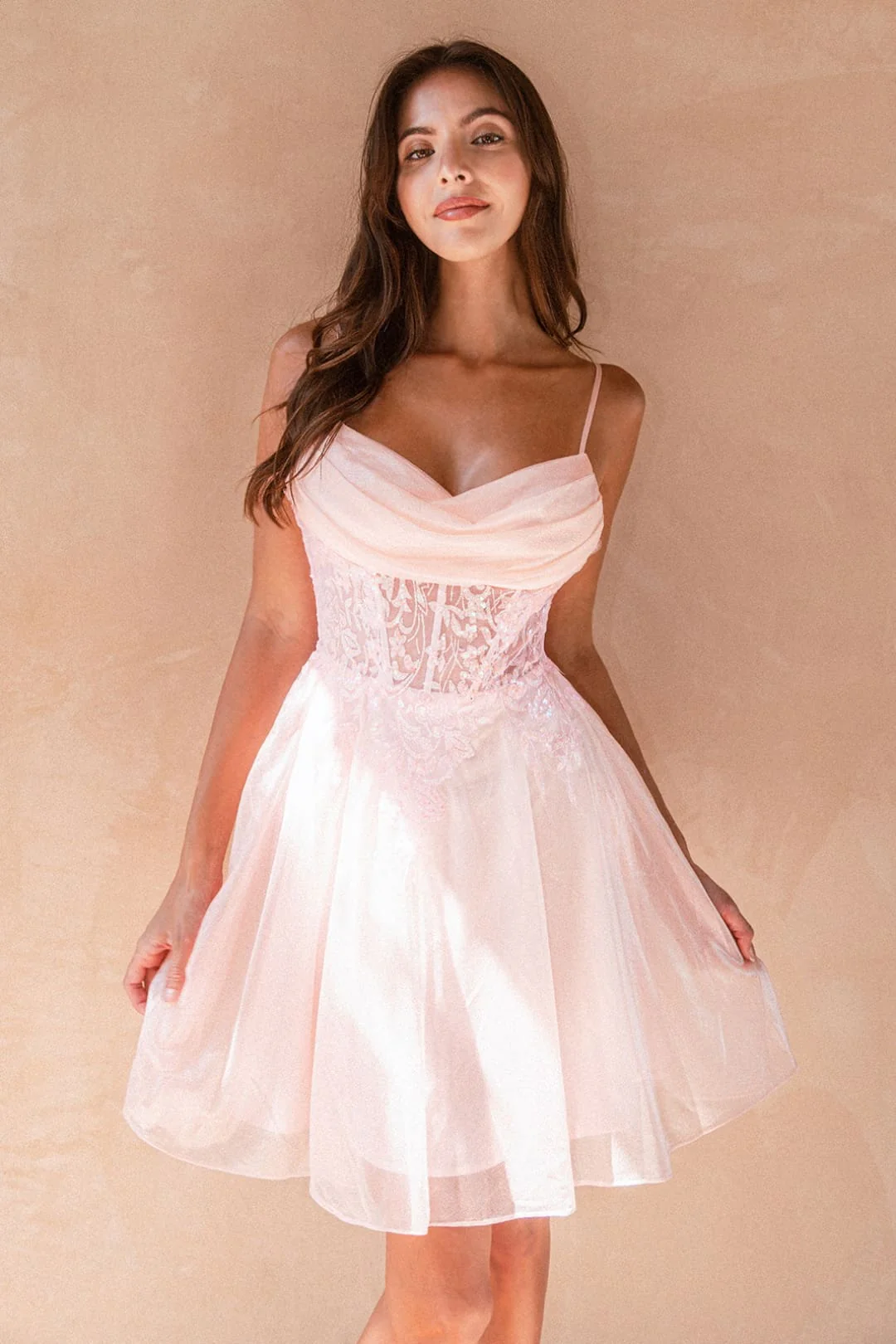 Applique Short Sleeveless Dress by Elizabeth KGS3507 - Image 7