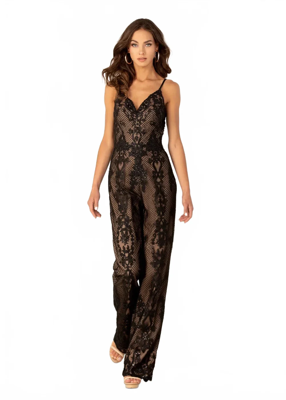 Applique Sleeveless Jumpsuit by Lucci Lu 1168 - Image 5