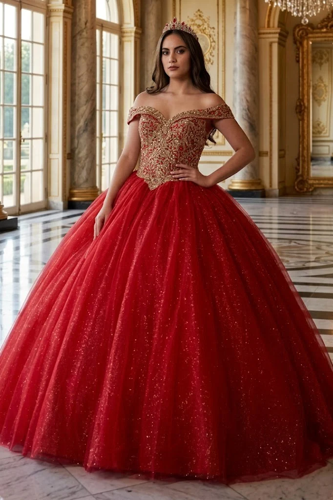 Beaded Off Shoulder Ball Gown by Calla KY71246 - Image 2