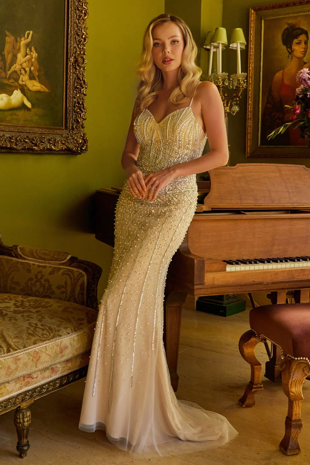 Beaded Sleeveless Gown by GLS Gloria GL3580 - Image 5