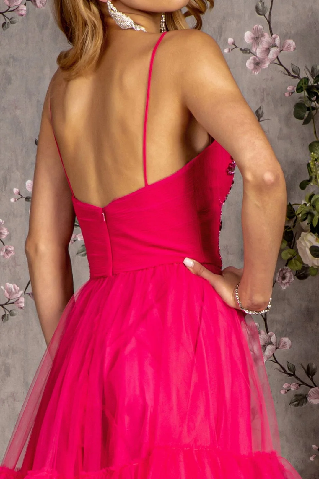Beaded Sleeveless Tiered Ruffled Gown by GLS Gloria GL3452 - Image 5