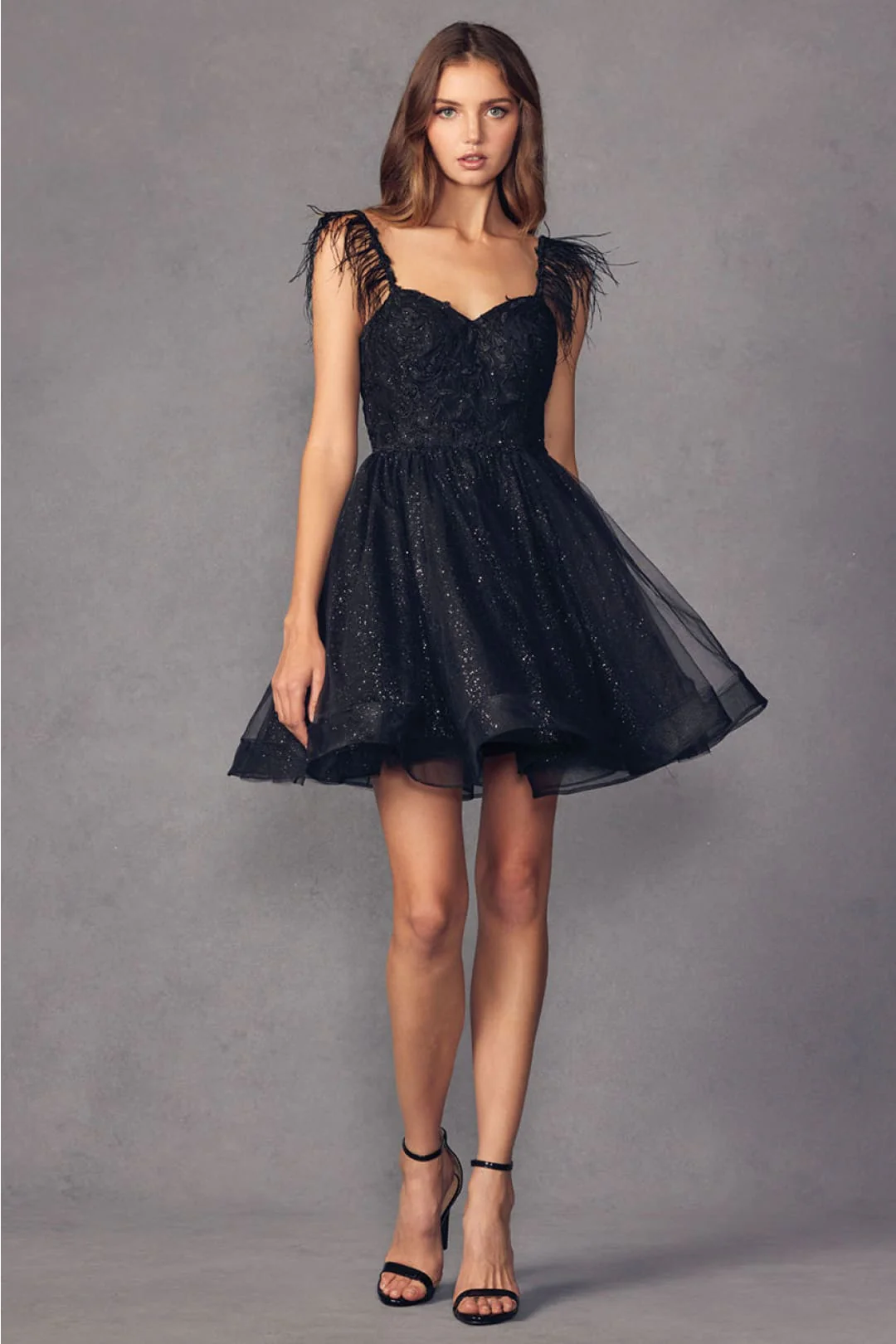Black Bridesmaid Dresses-Inexpensive Juliet 881 Tulle Short Cocktail