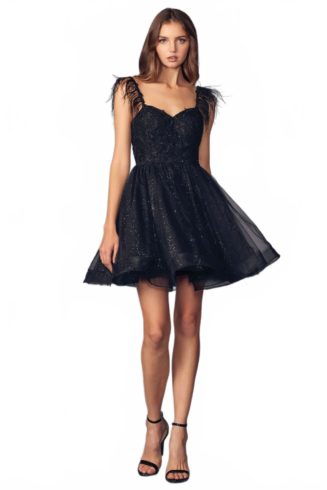 Black Bridesmaid Dresses-Inexpensive Juliet 881 Tulle Short Cocktail - Image 3