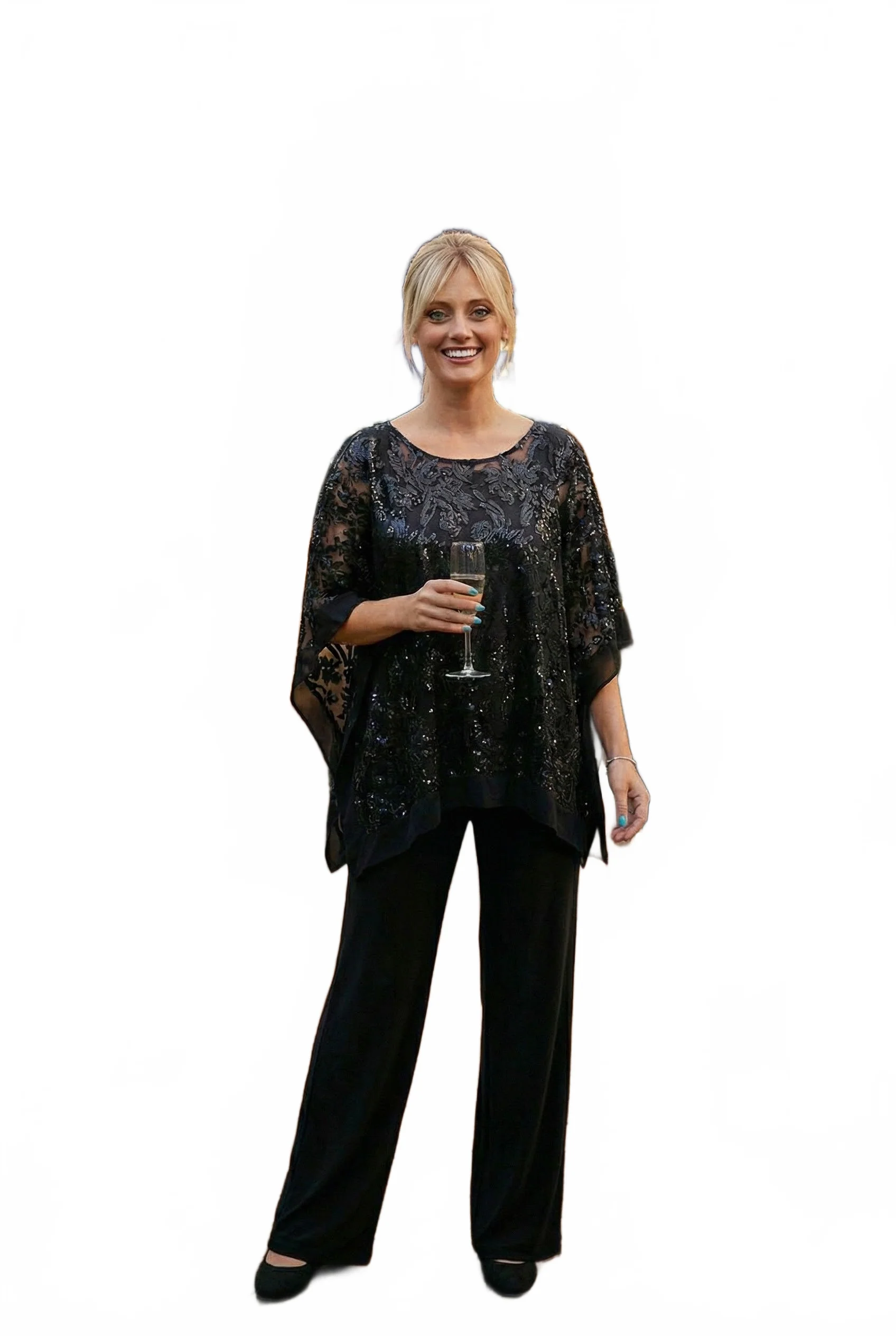Eva USA 3443 Black Jumpsuit Formal Outfit for Women - Image 10