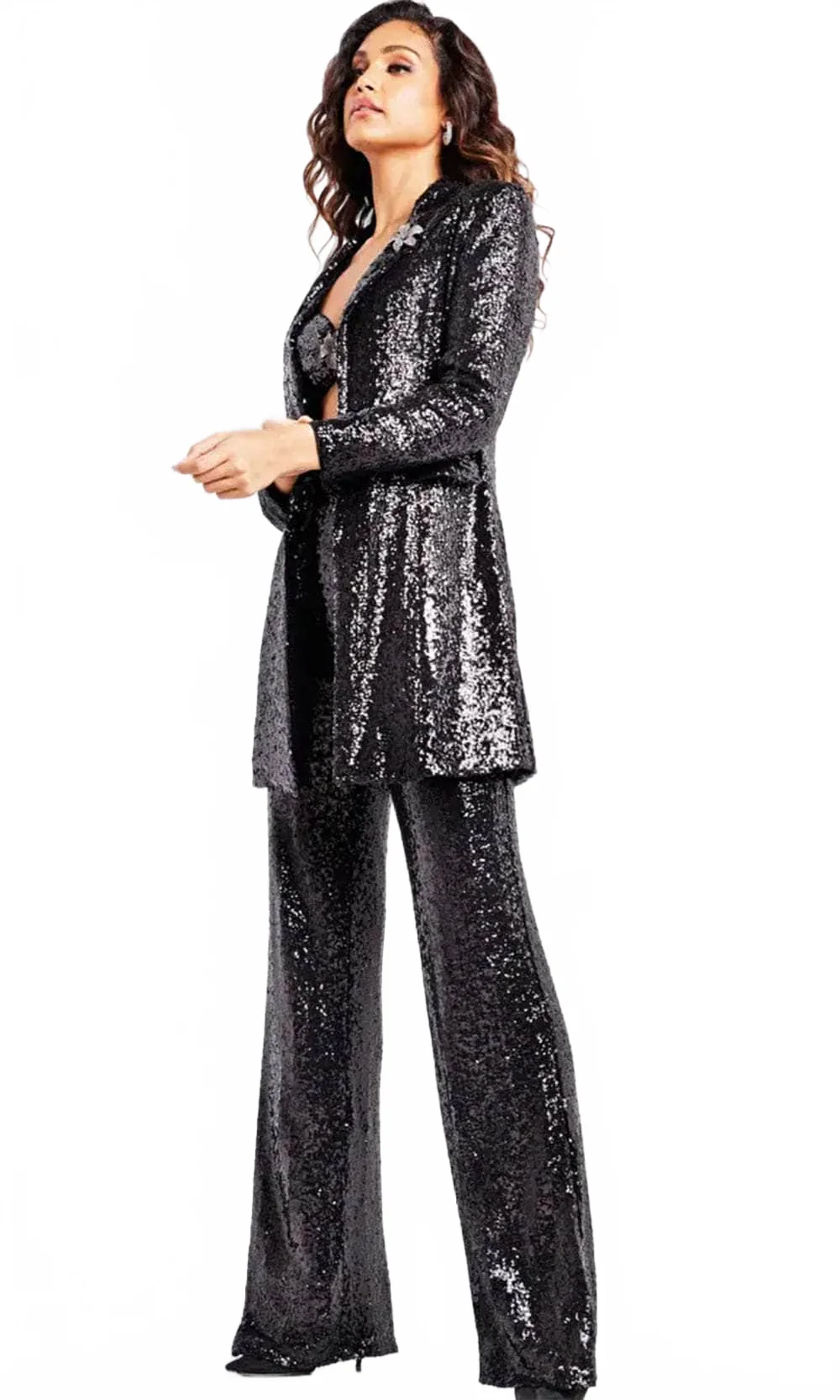 Black Jumpsuit Formal Outfit for Women by Jovani 25749 - Image 2