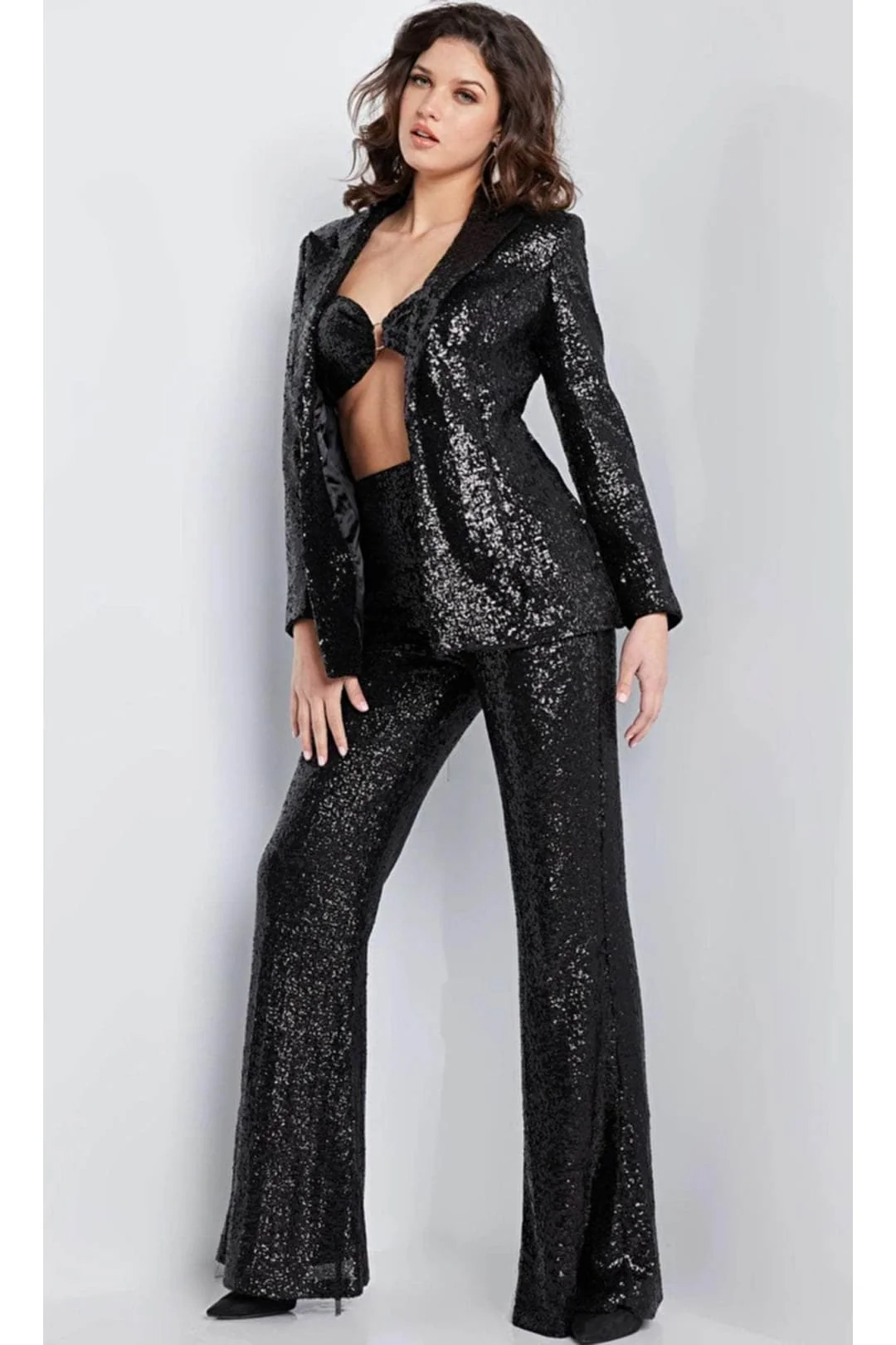 Black Jumpsuit Formal Outfit for Women by Jovani 26042 - Image 4