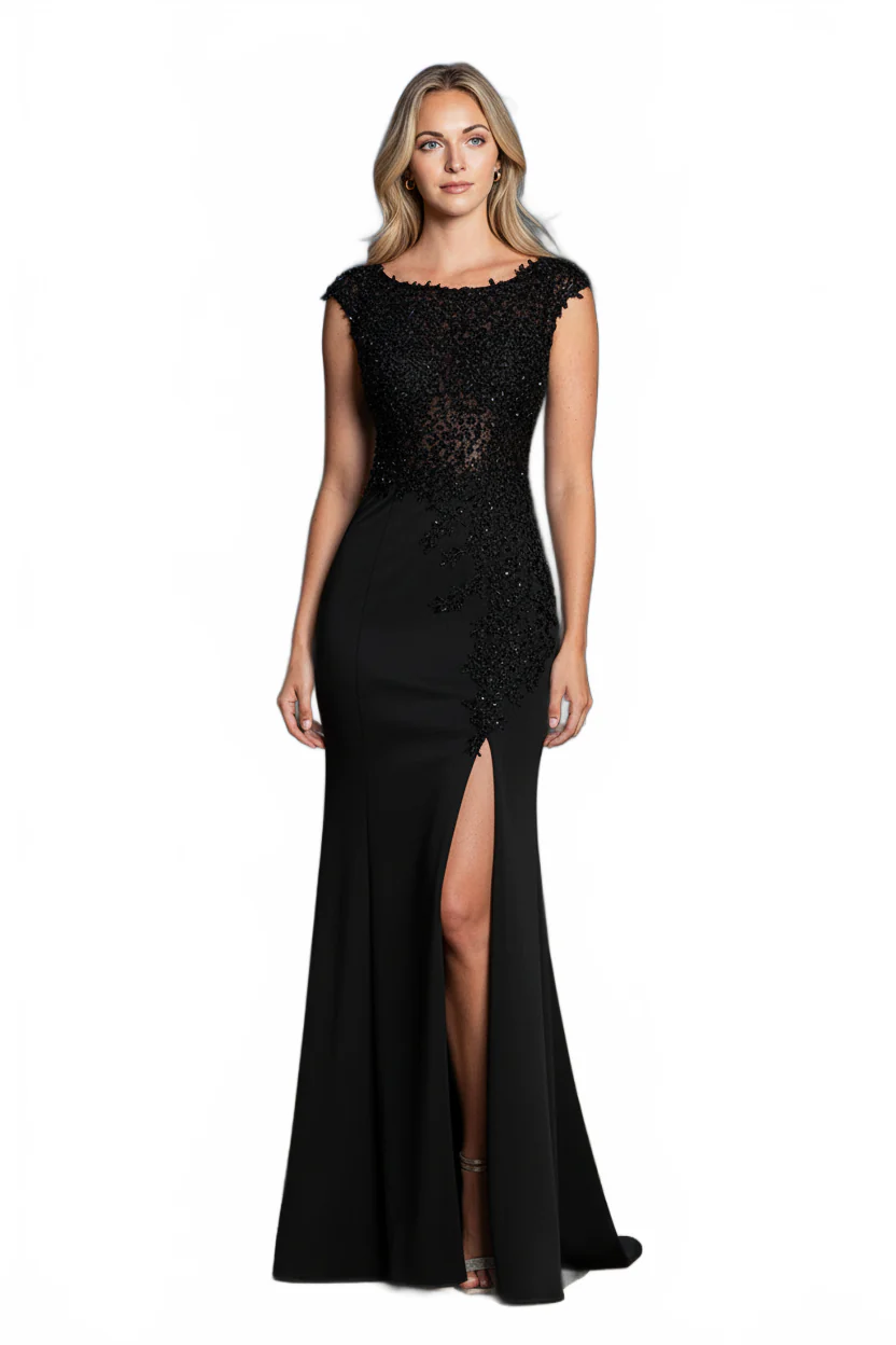 Black Wedding Guest Dress Black Tie Formal Gown & Plus Size by 8343 - Image 14