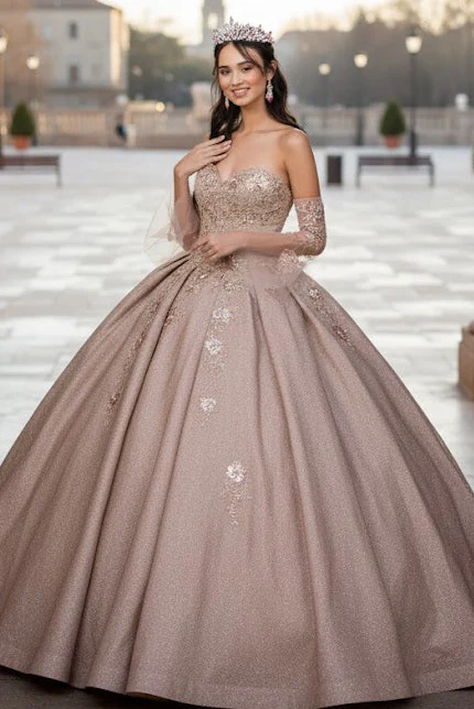 Blue And Gold Ball Gown by Elizabeth K GL1912 - Image 5