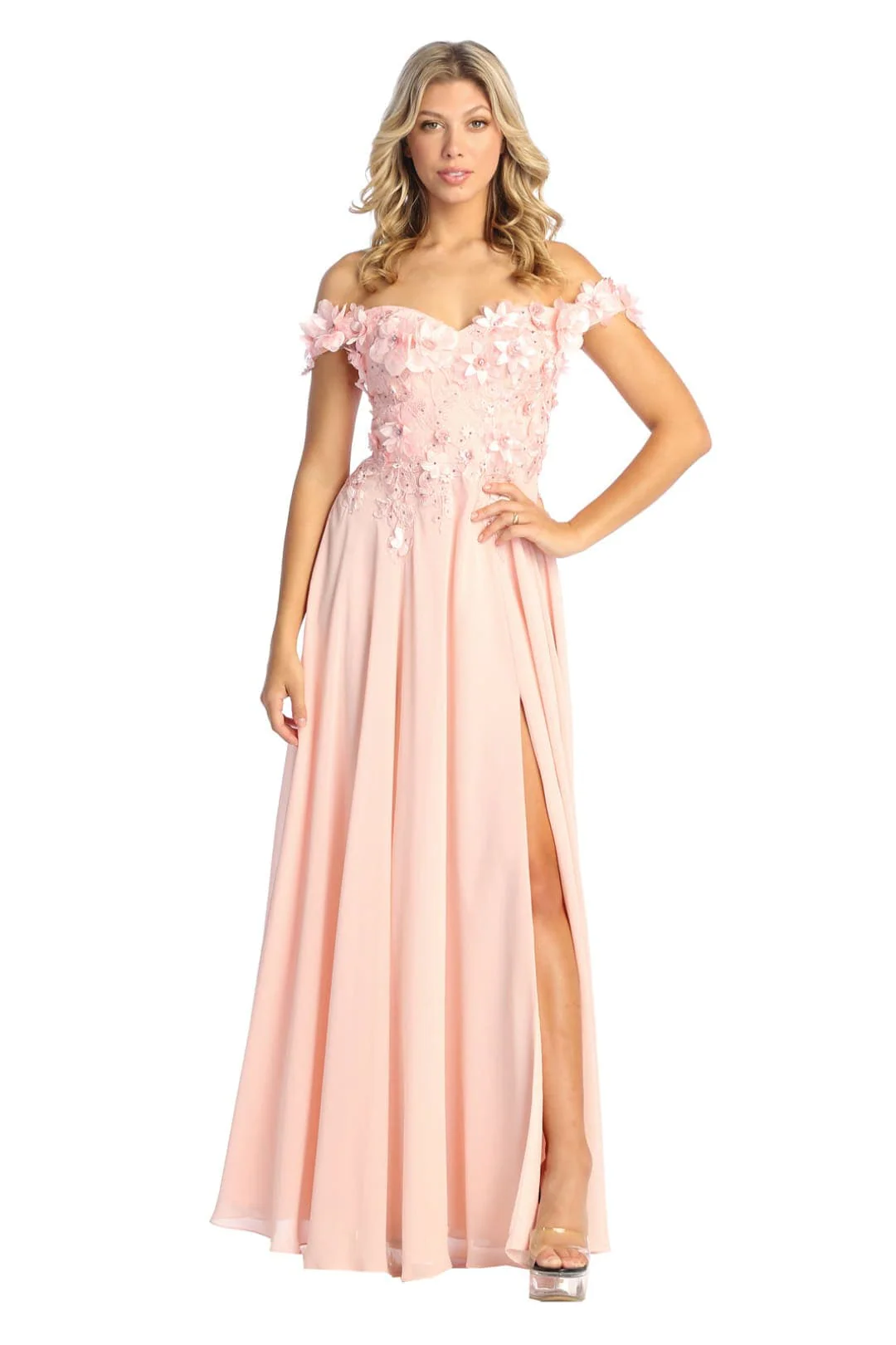 Blush Bridesmaid Dresses-Inexpensive Royal Queen RQ7942 Floral