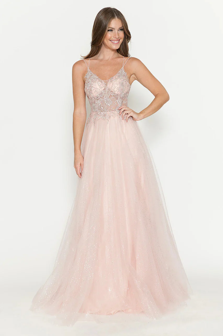 Blush Pink Wedding Guest Dress Black Tie Formal Gown Plus Size by 8183 - Image 3