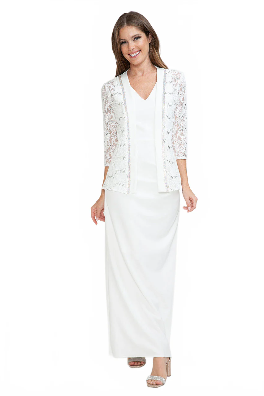 Bridal Dress Slit Jacket Ruched A-Line Wedding Gown By Lenovia 5293 - Image 4