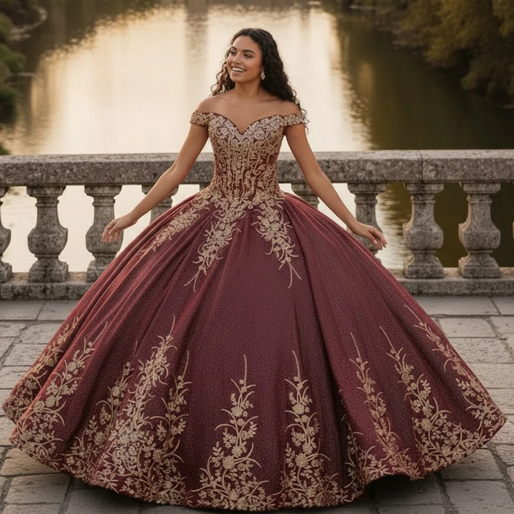 Layla K LK220 Off Shoulder Sparkling Lace Up Quinceanera Ball Gown - Image 3