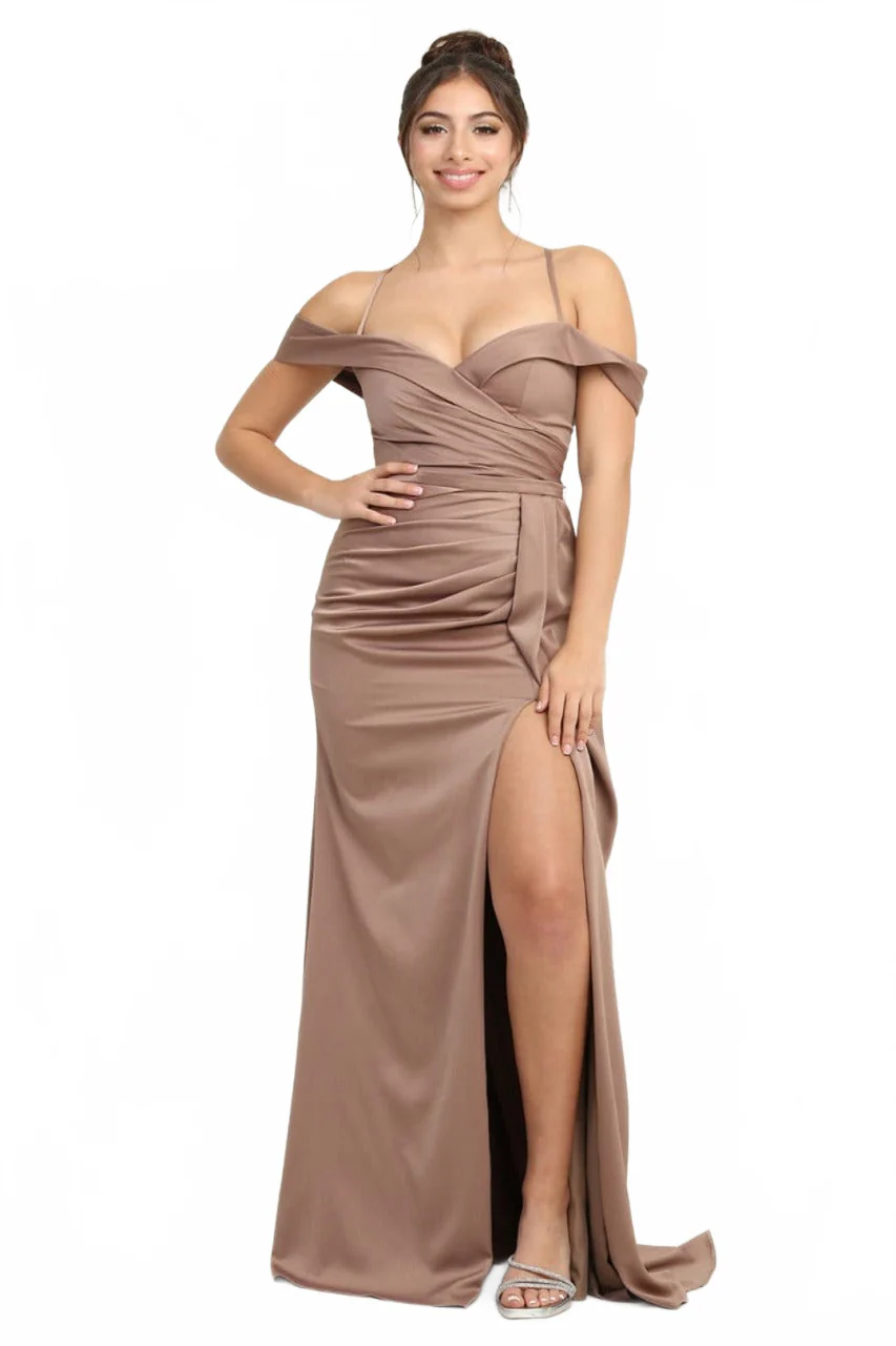 Cappuccino Bridesmaid Dresses in Satin and Plus Size Gowns by RQ7990 - Image 4