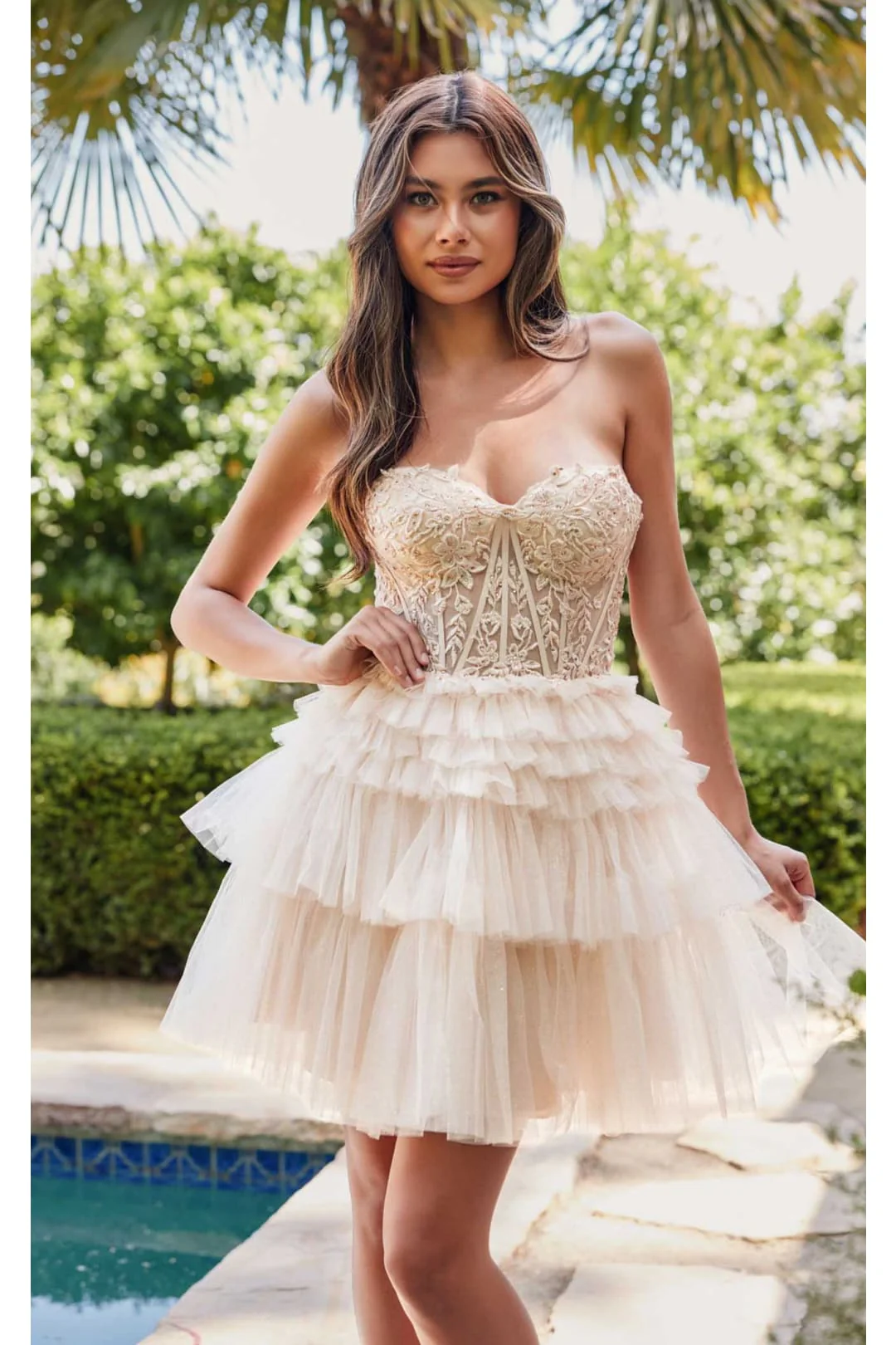Champagne Bridesmaid Dresses-Inexpensive A-Line Short Dress Juliet JT918S - Image 11