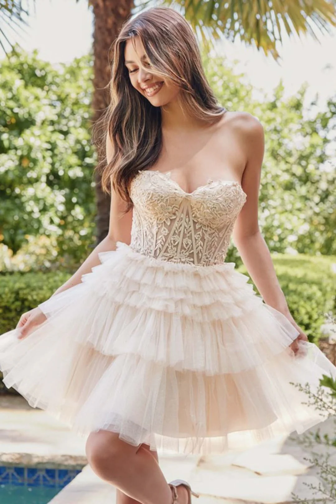 Champagne Bridesmaid Dresses-Inexpensive A-Line Short Dress Juliet JT918S - Image 12