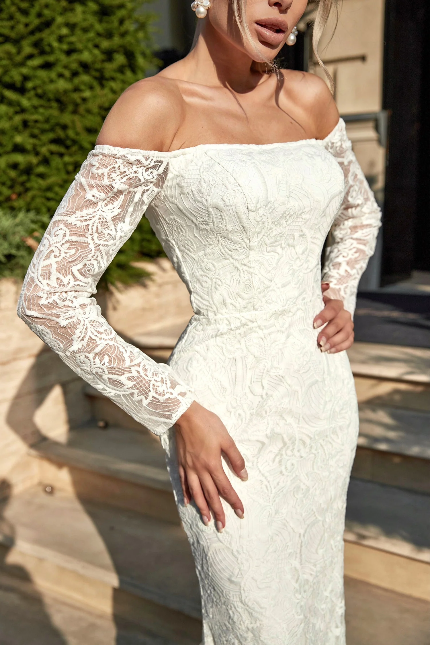 Tina Holly BB007 Wedding Off-Shoulder Evening Lace Dress - Image 6