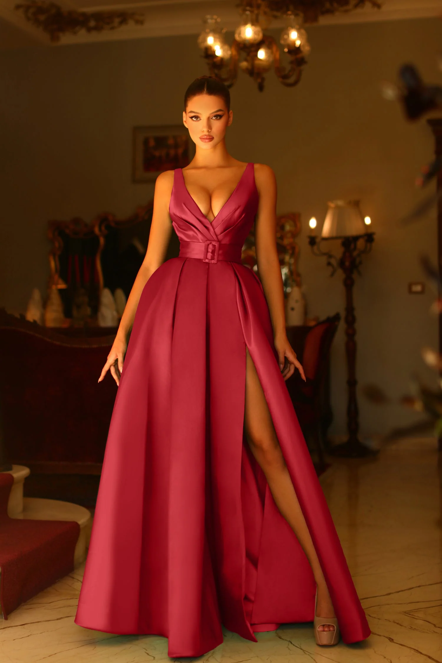 Tina Holly BB209 Prom A-Line Pockets Evening Mikado Dress - Image 11
