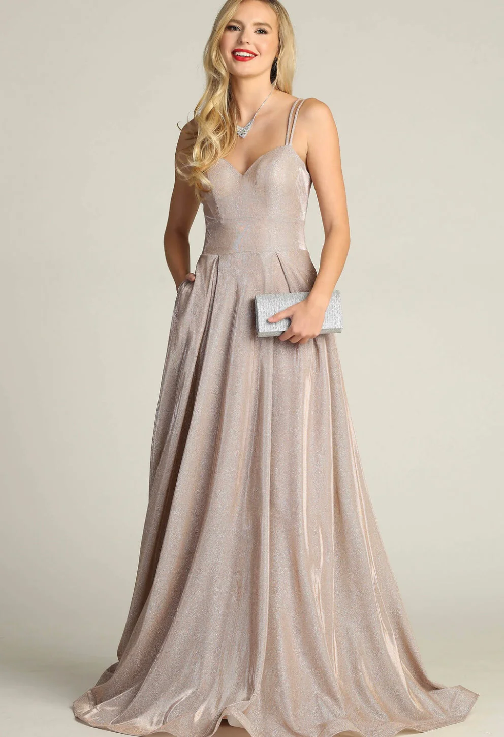 Chicas 4022 Glam Prom Blue A-Line Sweetheart Floor-Length Fabric Dress - Image 4