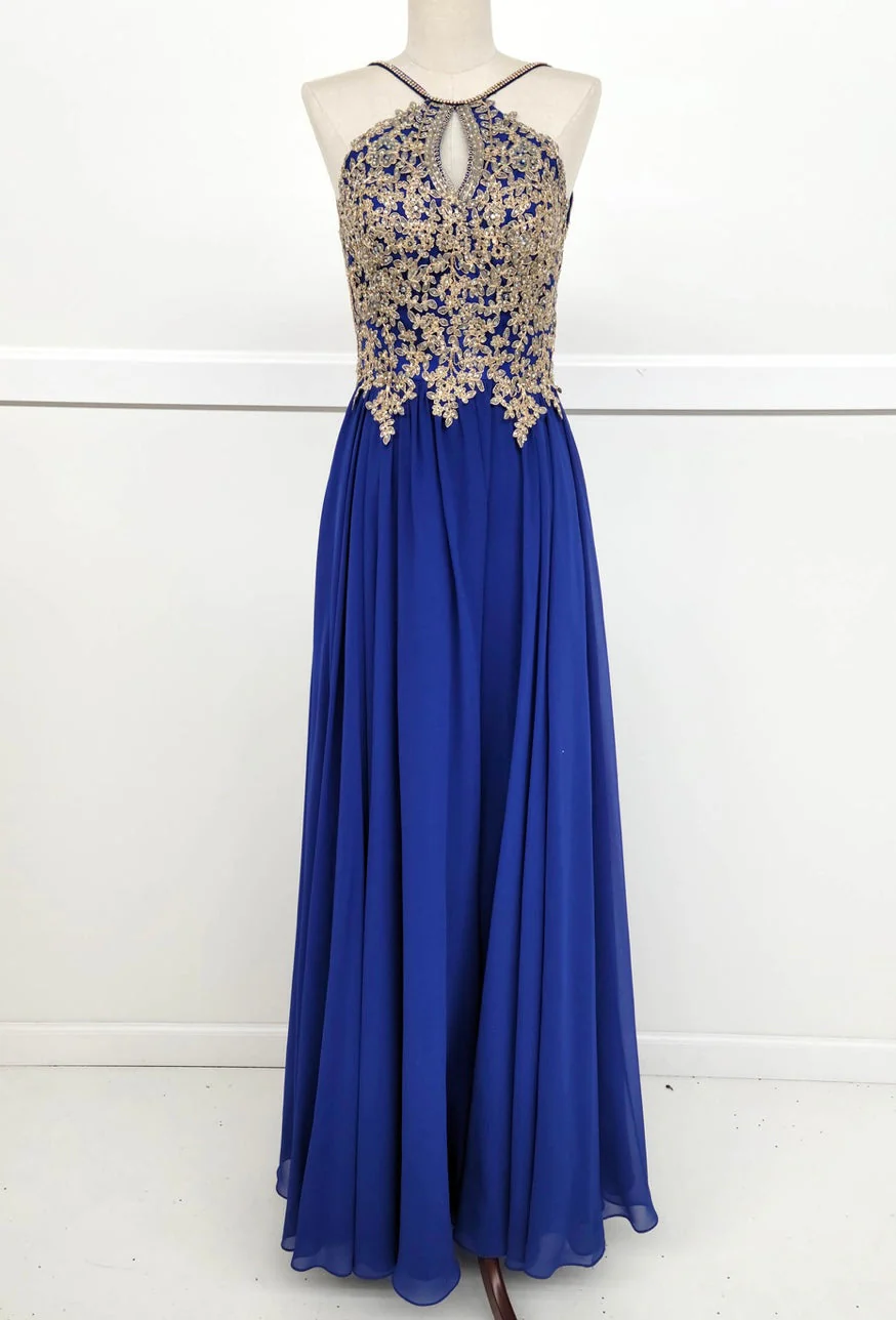 Chicas C1521 Printed Evening A-Line Floral Floor-Length Beaded Chiffon Dress - Image 12