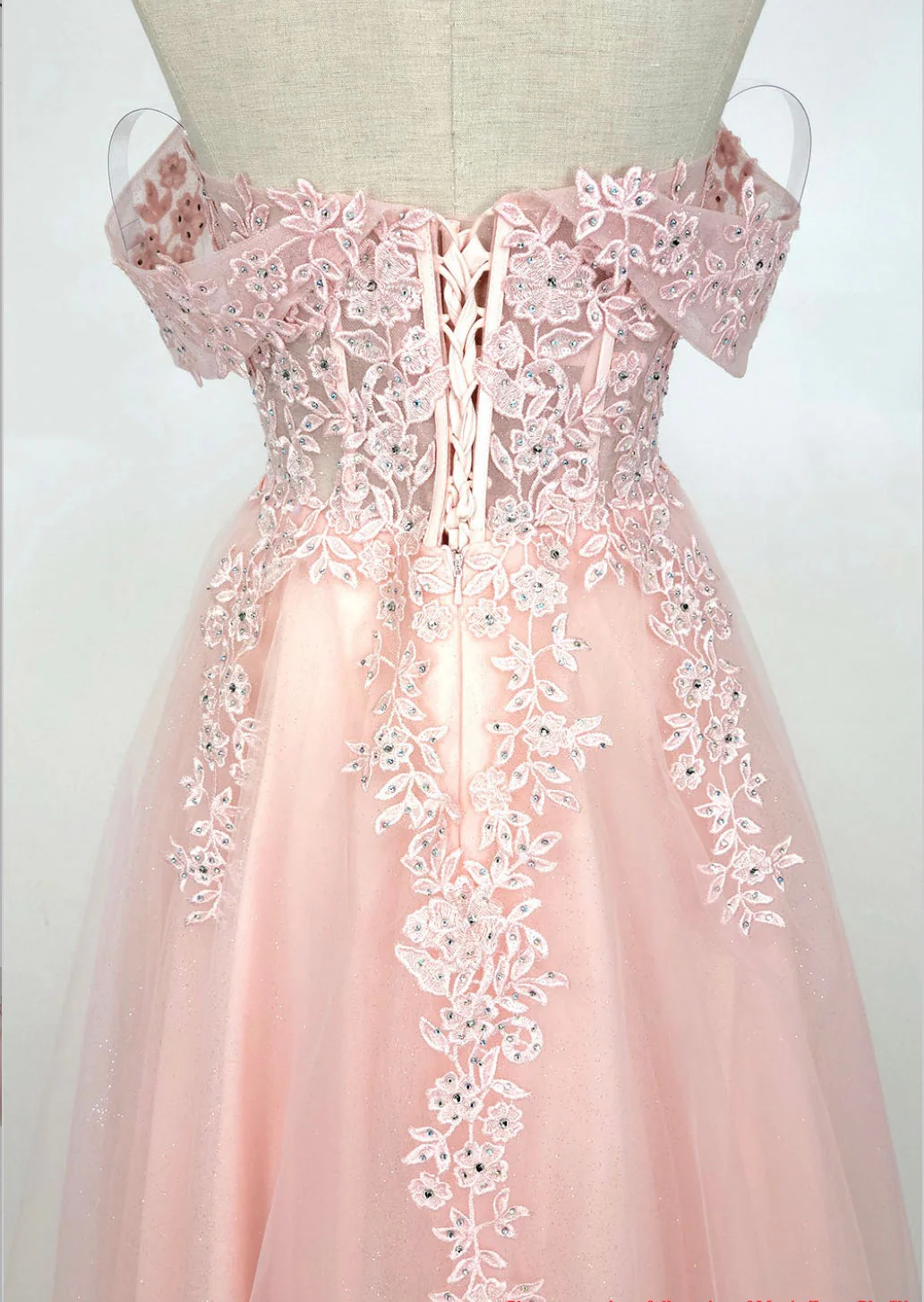 Chicas C336 Romantic Printed Prom Black A-Line Sweetheart Tulle Dress - Image 2