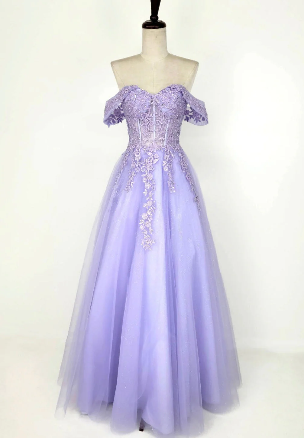 Chicas C336 Romantic Printed Prom Black A-Line Sweetheart Tulle Dress - Image 4