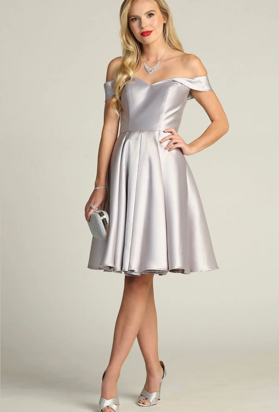 Chicas C7514 Cocktail Red A-Line Sweetheart Pleated Satin Dress - Image 8