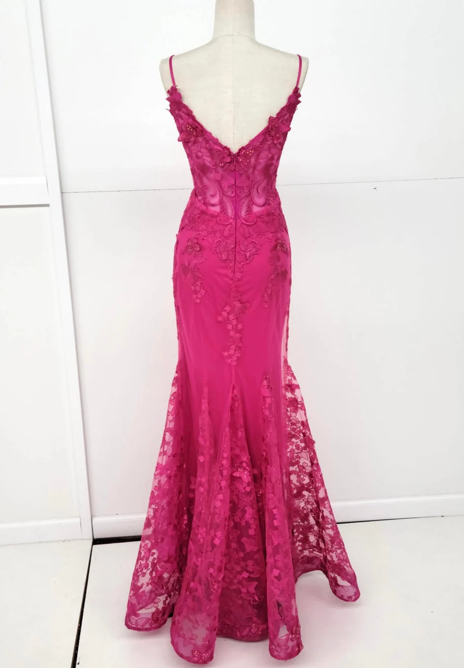 Chicas C816 Printed Prom Lilac Mermaid Spaghetti-Strap Butterfly Tulle Dress - Image 4
