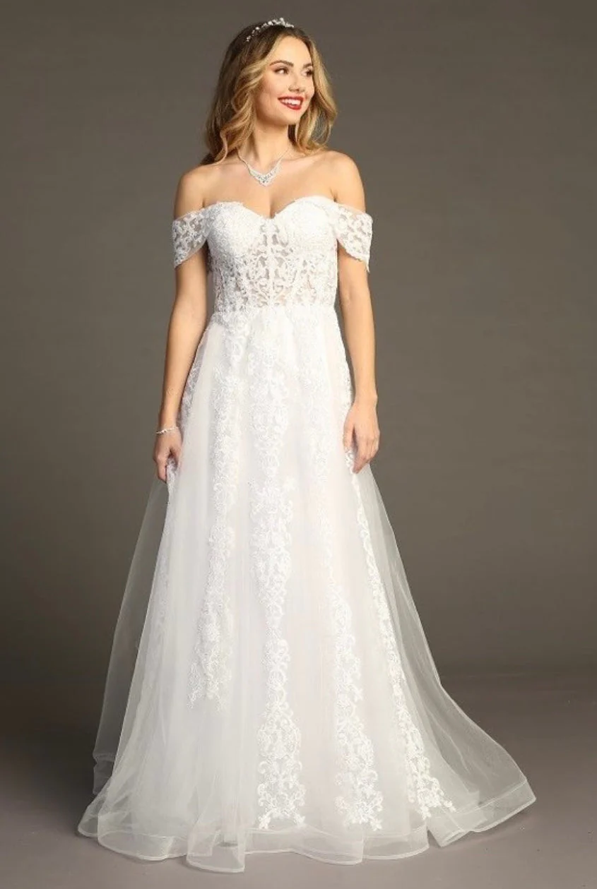 Chicas AN1101 Romantic Printed Evening Champagne BallDress Illusion Tulle Dress