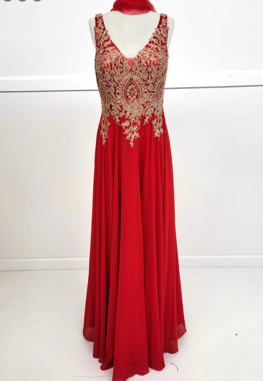 Chicas DM4006 Elegant Evening Black A-Line Sleeveless Floor-Length Chiffon Dress - Image 8