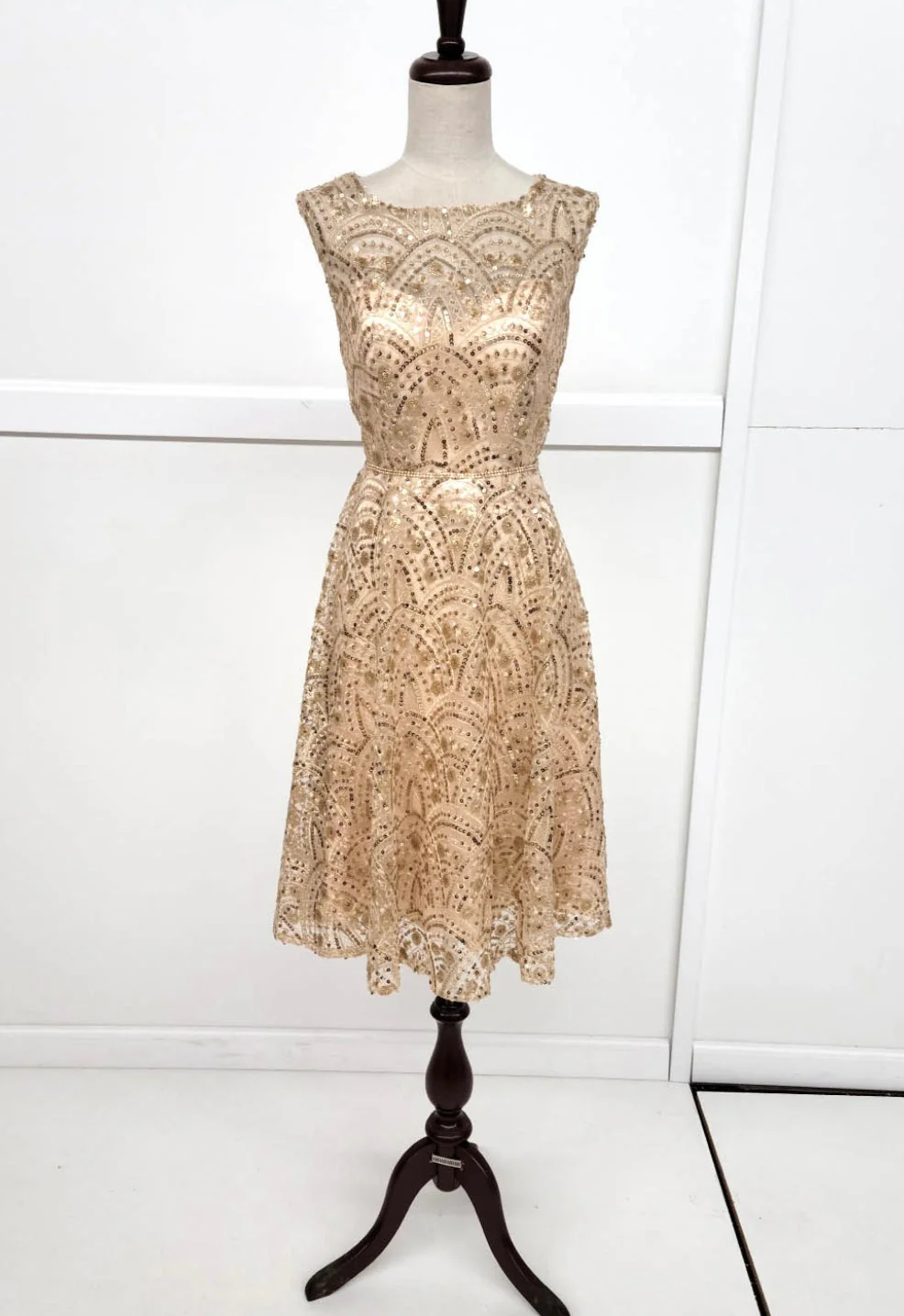 Chicas J028 Cocktail Royal A-Line Sleeveless Short Sequin Fabric Dress - Image 8