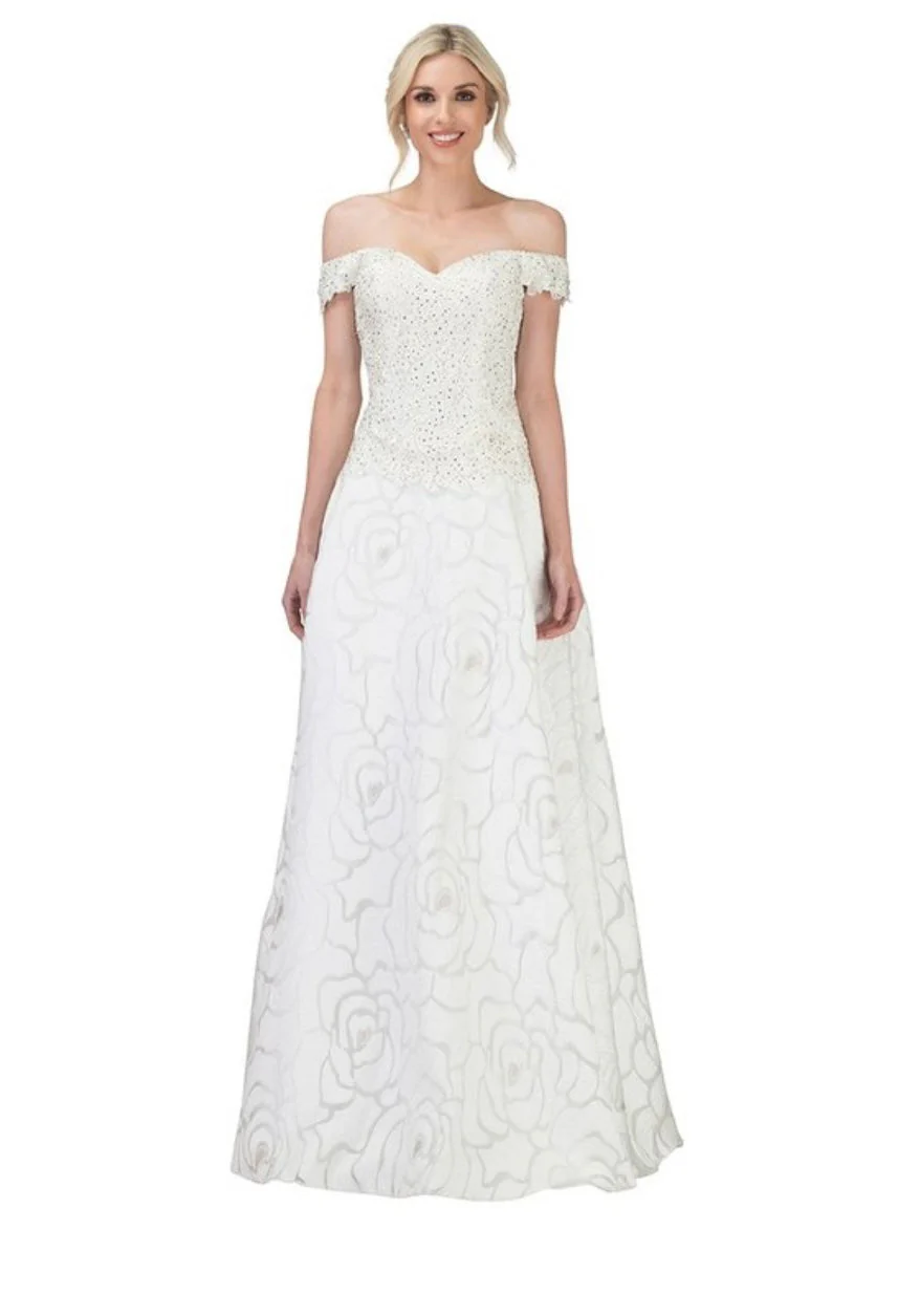 Chicas SD3001 Formal Red A-Line Sweetheart Floor-Length Lace Dress - Image 3