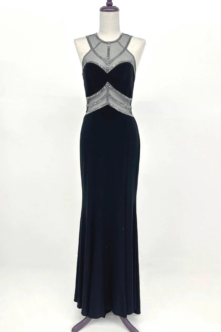 Chicas YG5006 Evening Sheath Illusion Floor-Length Fabric Dress - Image 6