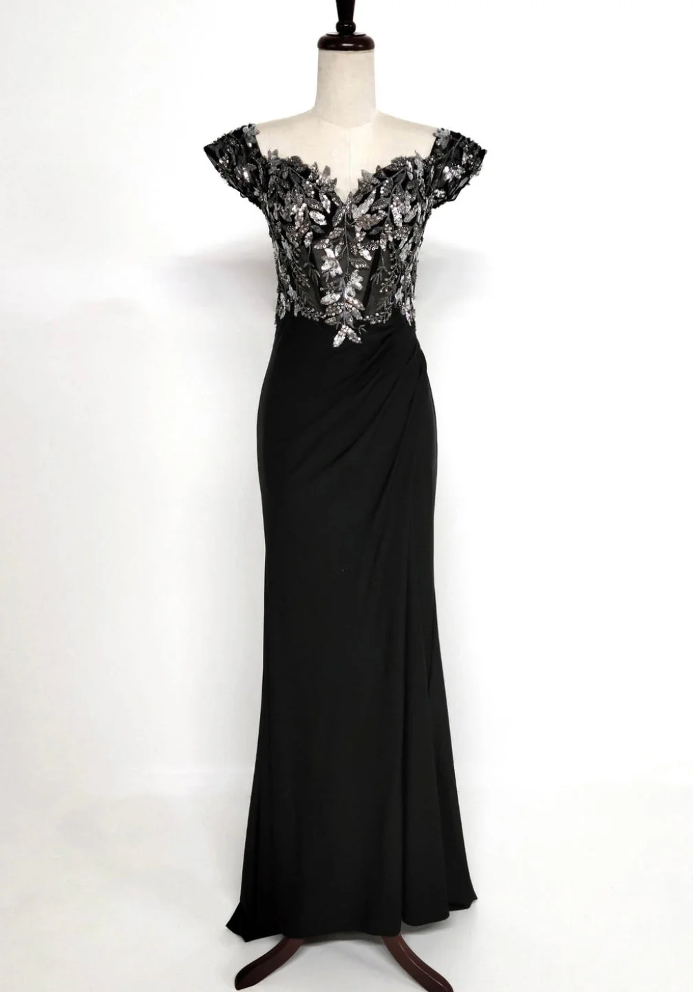Chicas YG5027 Prom Royal Floor-Length Corset High-Slit Sequin Lace Dress - Image 2
