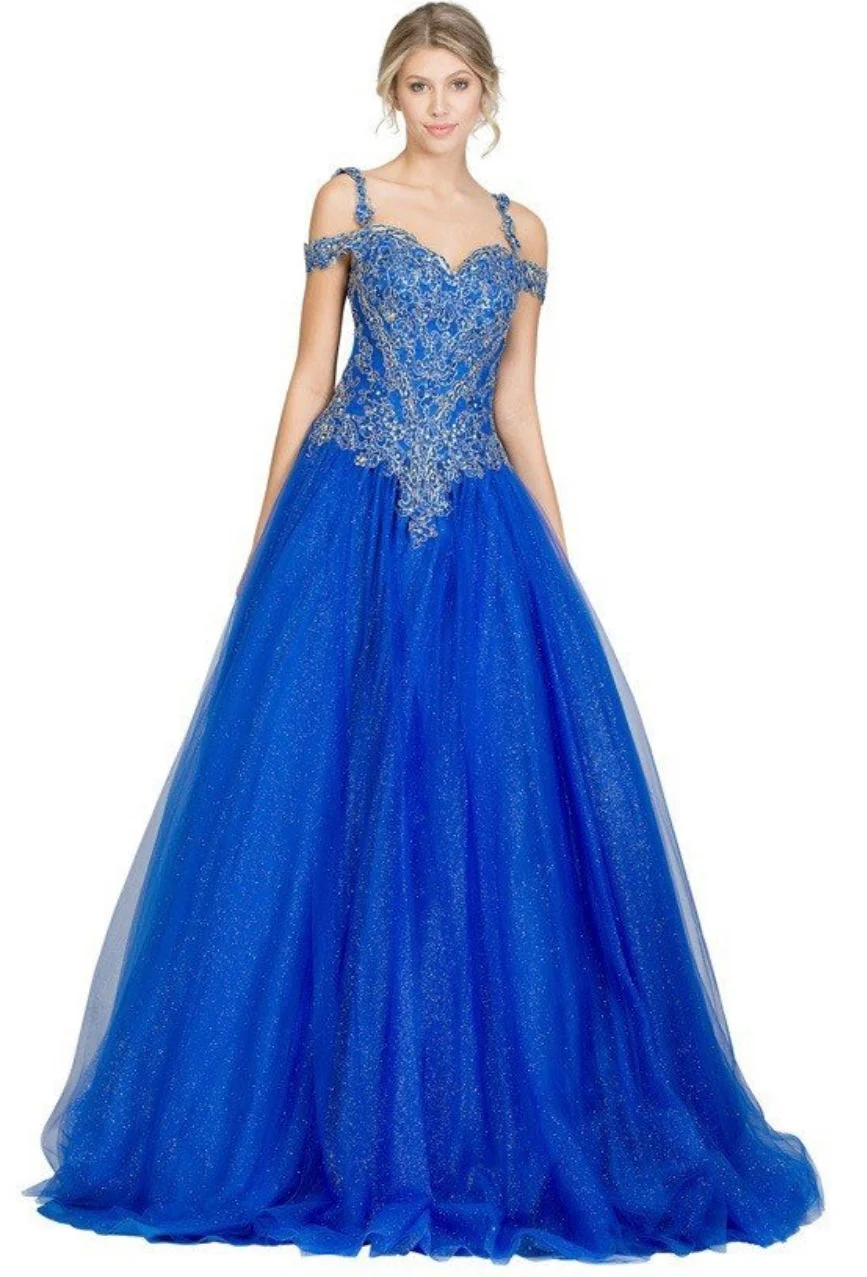 Chicas C1535 Quinceañera Royal BallDress Floor-Length Corset Embroidered Tulle Dress - Image 10