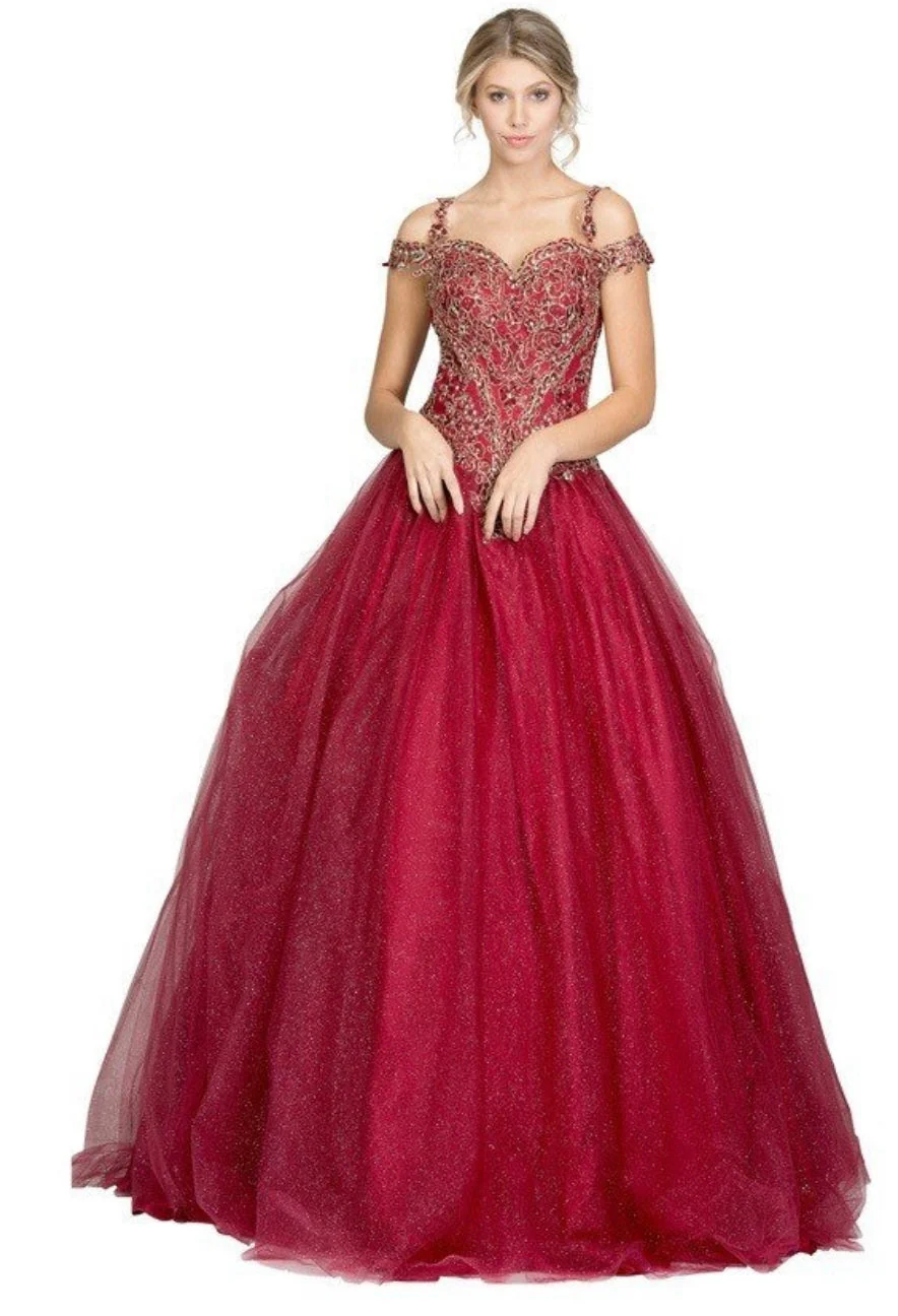 Chicas C1535 Quinceañera Royal BallDress Floor-Length Corset Embroidered Tulle Dress - Image 7