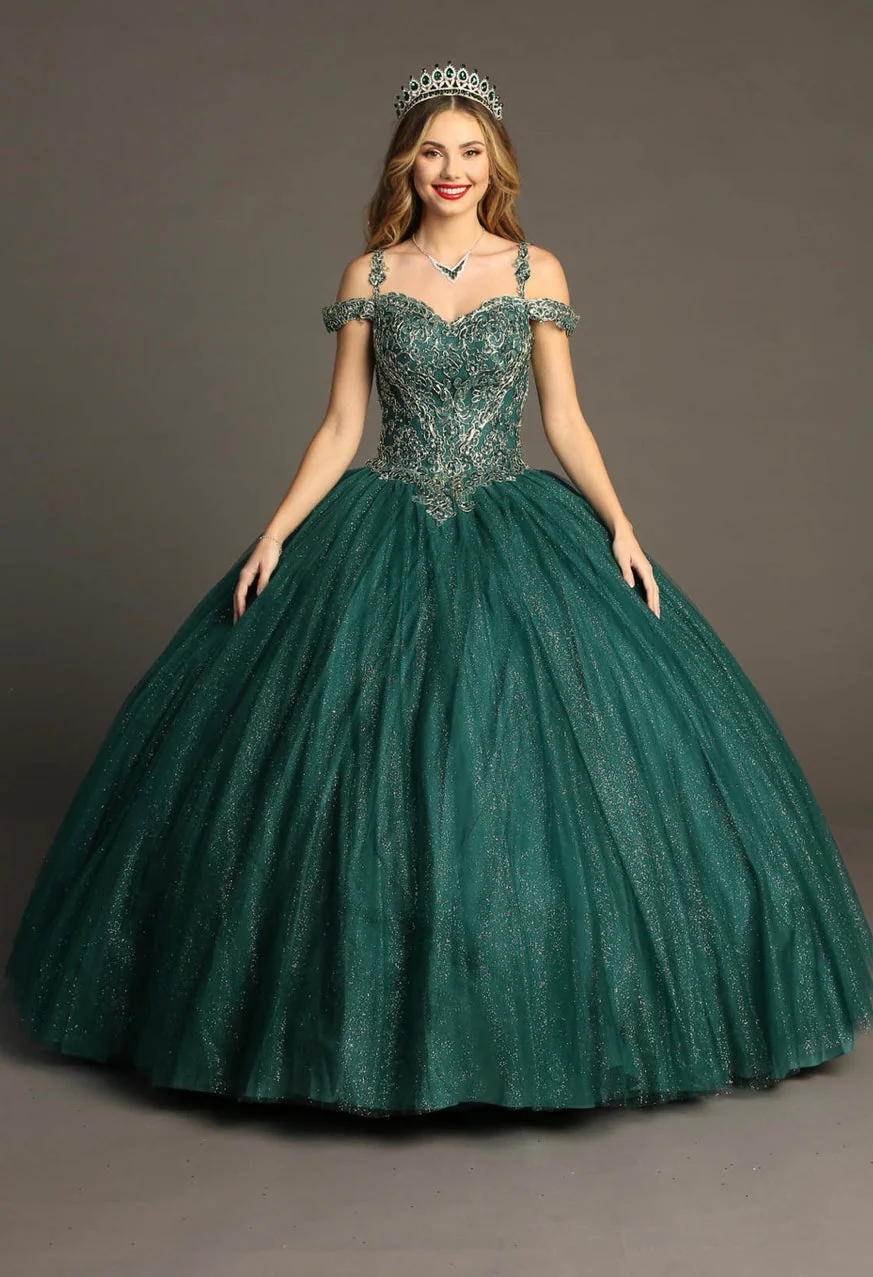 Chicas C1535 Quinceañera Royal BallDress Floor-Length Corset Embroidered Tulle Dress - Image 8
