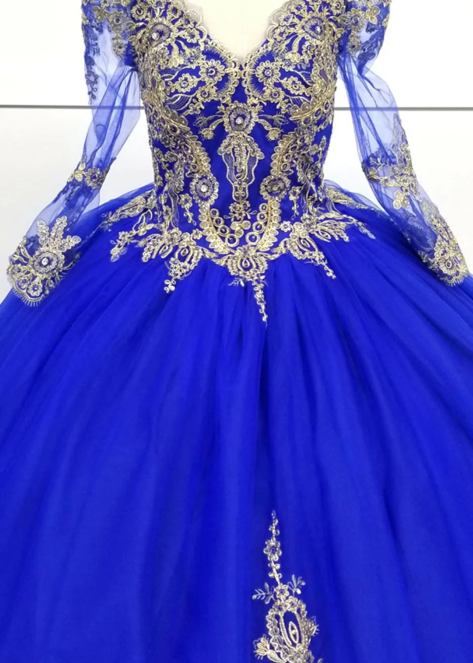 Chicas HF3033 Royal BallDress Long Embroidered Tulle Dress - Image 2