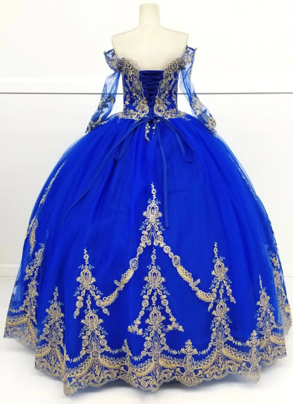 Chicas HF3033 Royal BallDress Long Embroidered Tulle Dress - Image 6