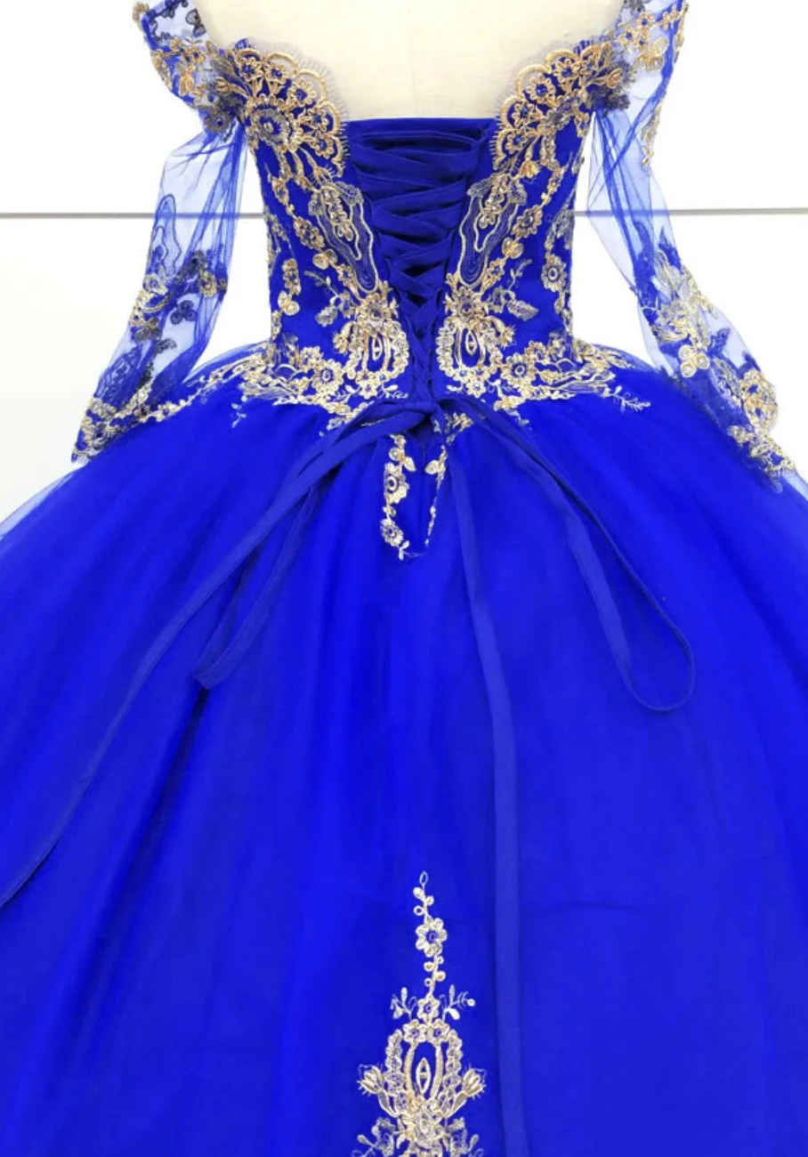 Chicas HF3033 Royal BallDress Long Embroidered Tulle Dress - Image 7