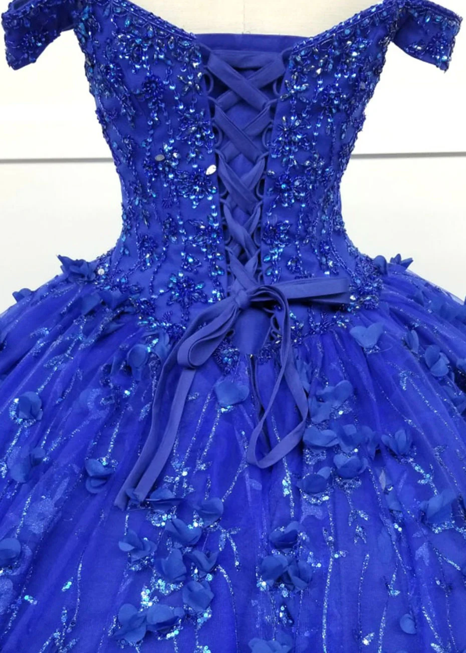 Chicas HF3038 Printed Royal BallDress Sweetheart Floral Tulle Dress - Image 2