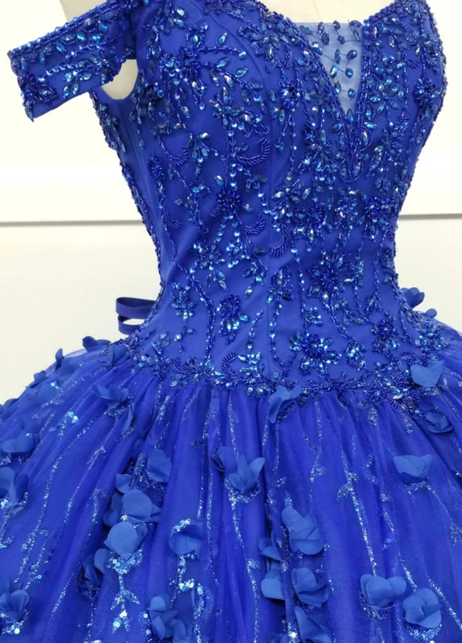 Chicas HF3038 Printed Royal BallDress Sweetheart Floral Tulle Dress - Image 6