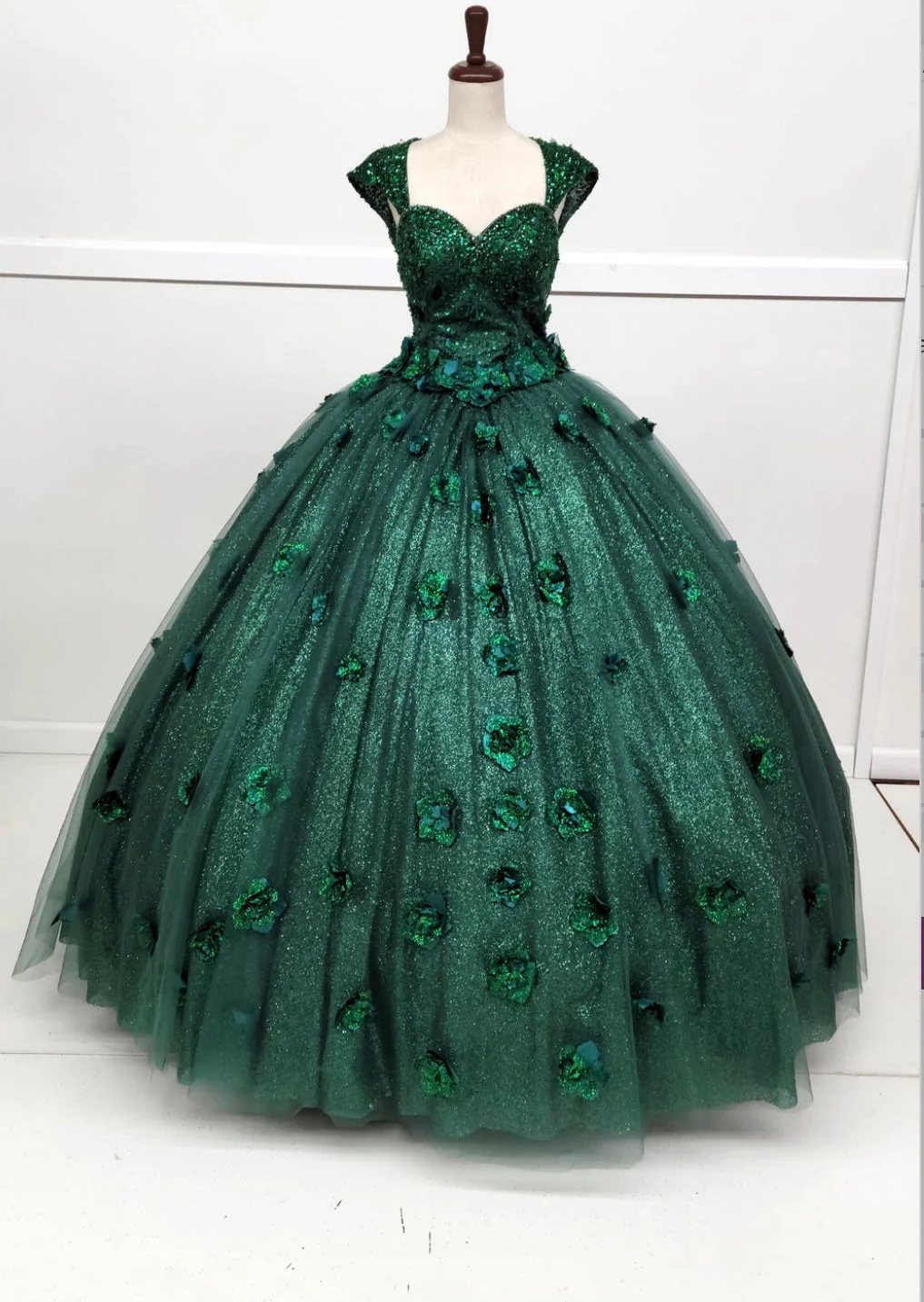 Chicas HF3068 Printed Royal BallDress Sweetheart Floral Style Tulle Dress - Image 11