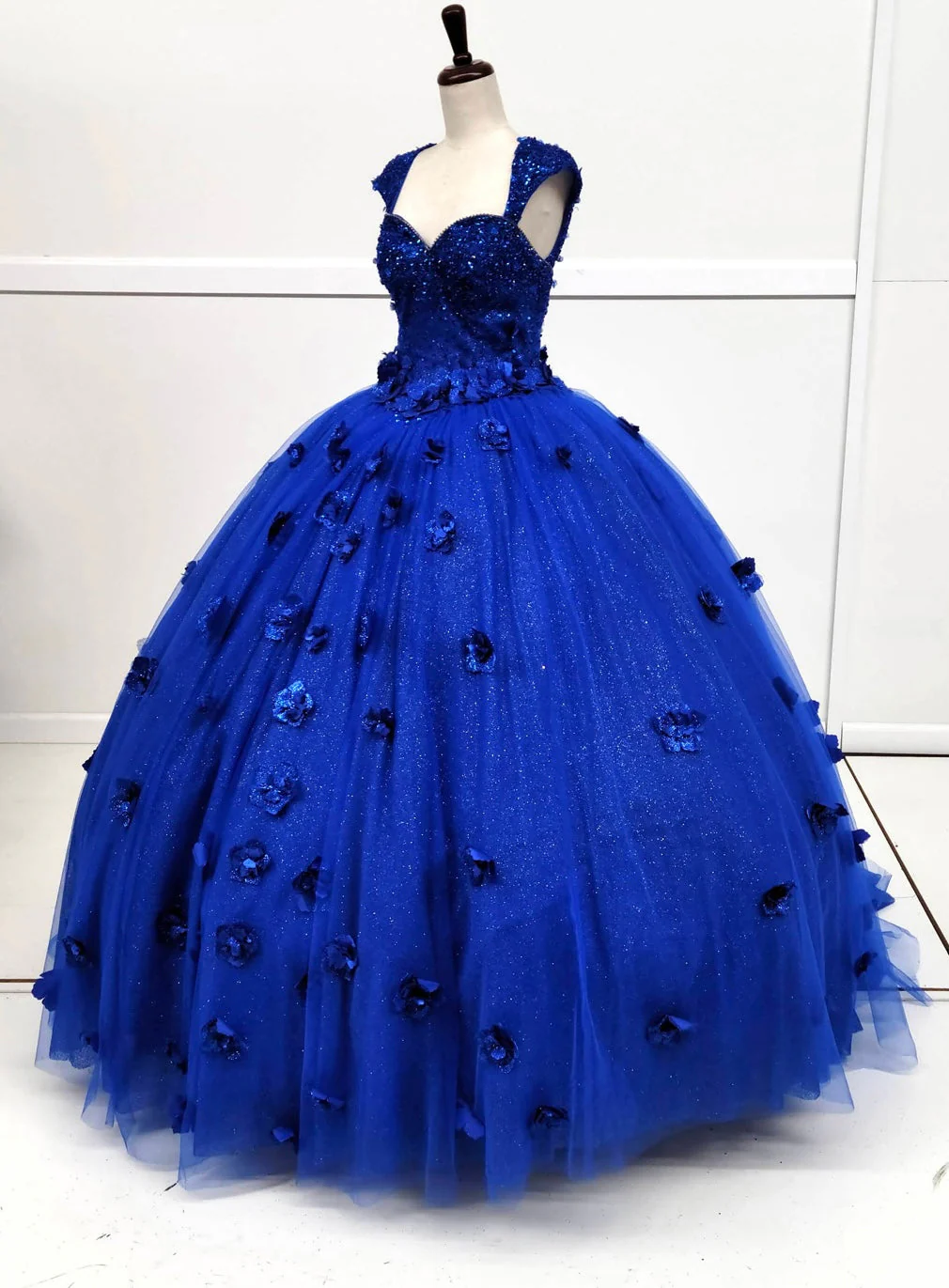 Chicas HF3068 Printed Royal BallDress Sweetheart Floral Style Tulle Dress - Image 6