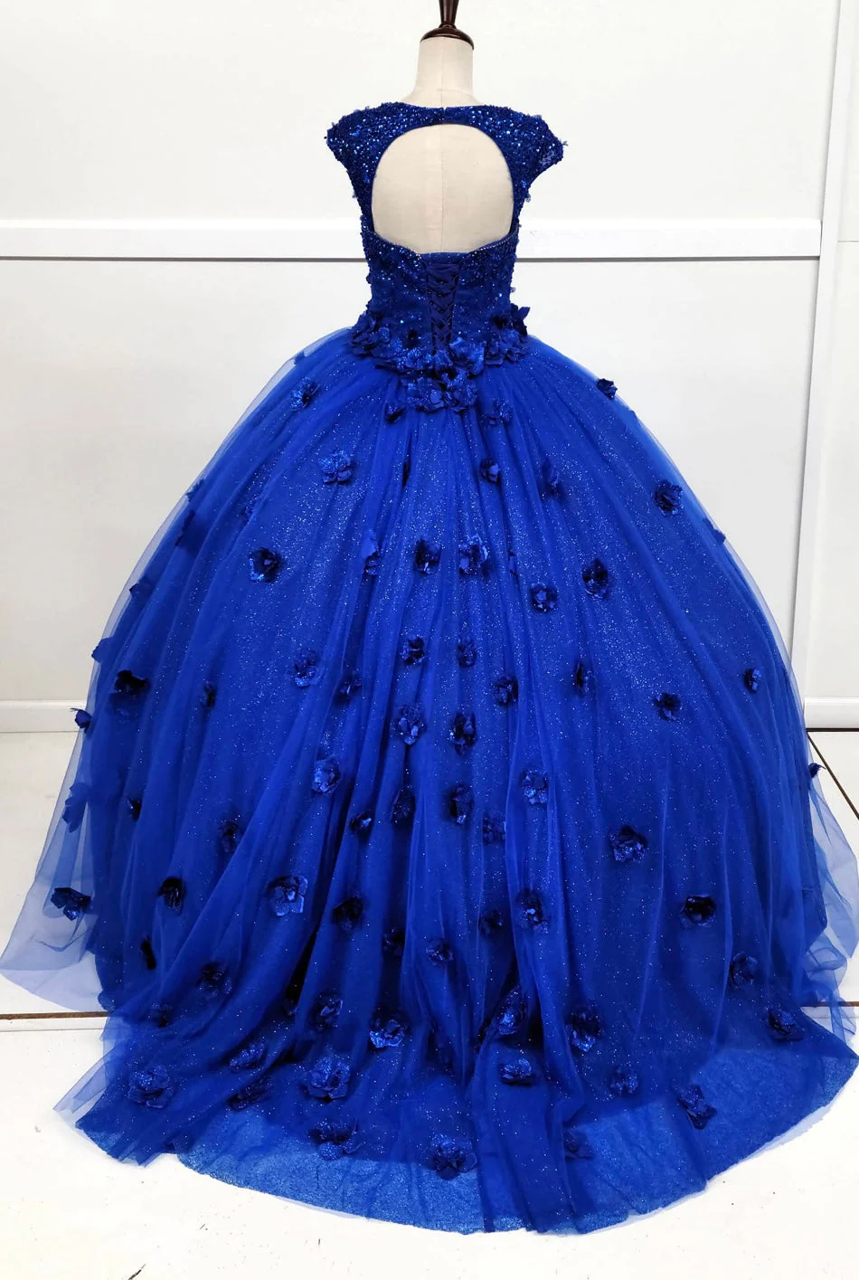 Chicas HF3068 Printed Royal BallDress Sweetheart Floral Style Tulle Dress - Image 9