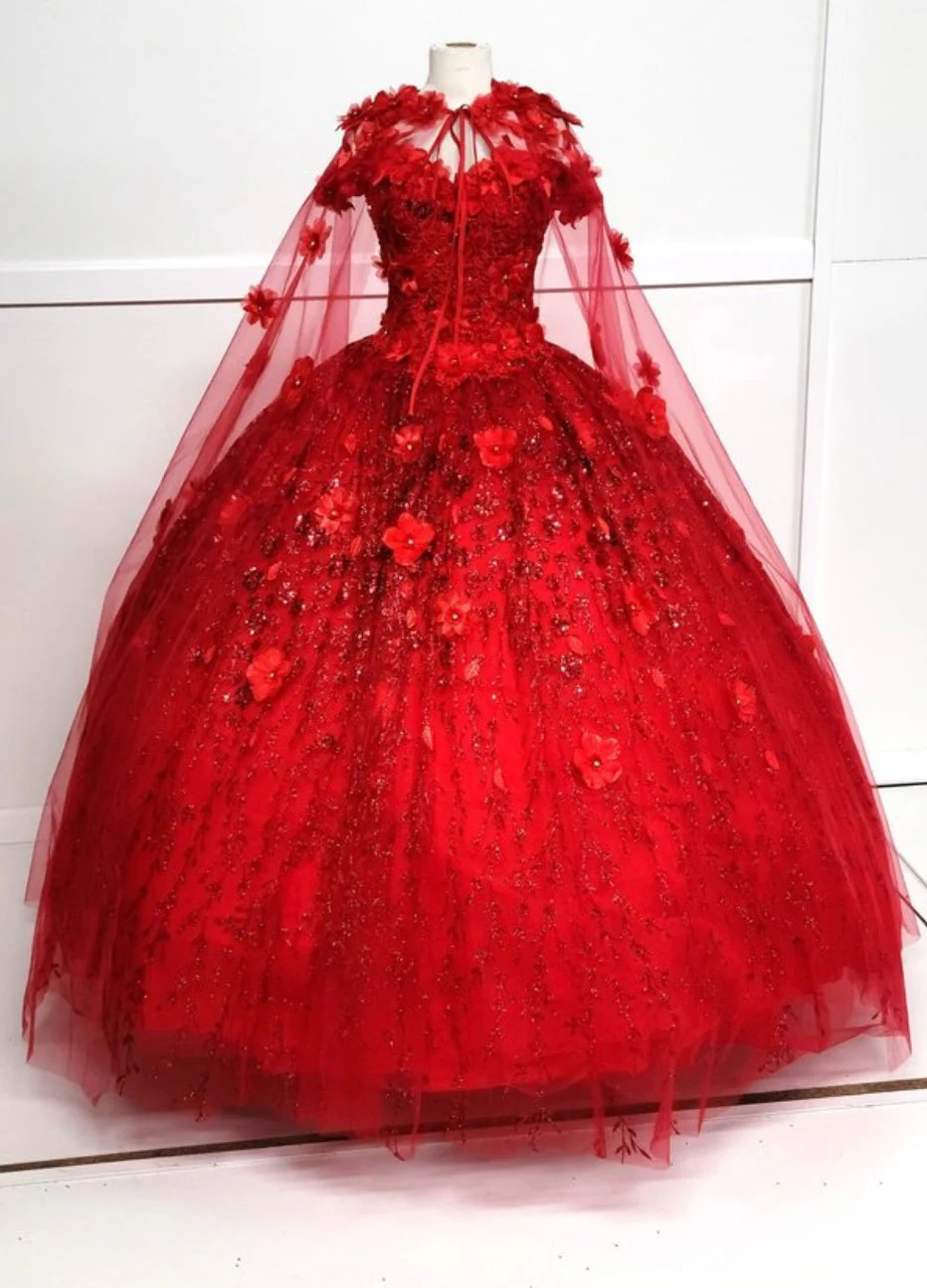 Chicas HF3073 Elegant Printed Metallic Royal BallDress Strapless Tulle Dress - Image 4