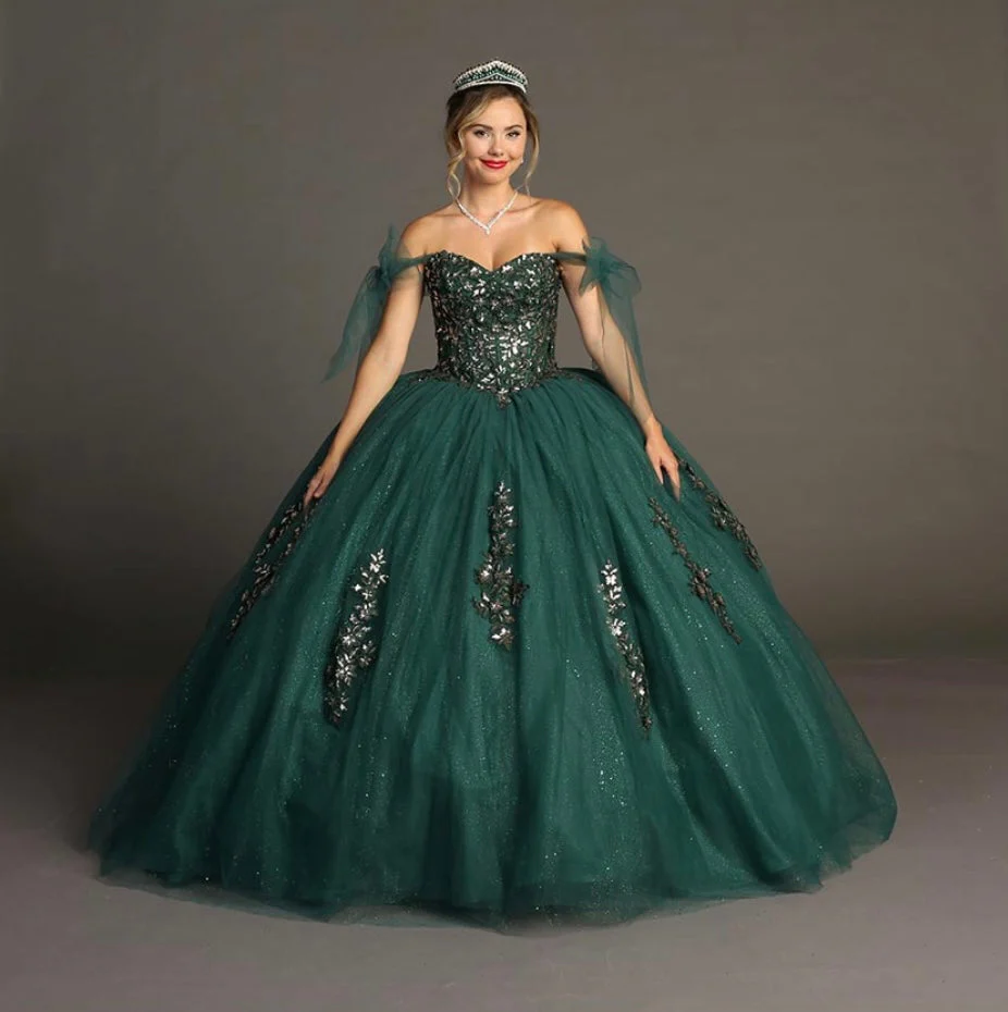 Chicas HF3086 Royal BallDress Sweetheart Floor-Length Corset Sequin Tulle Dress